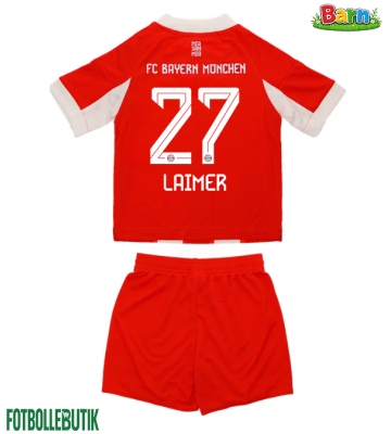 Bayern Munich Konrad Laimer #27 Hemmaställ Barn 2025-26 Kortärmad (+ Korta byxor)